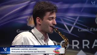 ANDORRA SAX FEST 2023: Simon Munch (France) plays Three pieces for Solo Clarinet, Igor Stravinsky