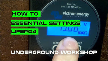 BMV-700 battery monitor setup , essential settings for lifepo4