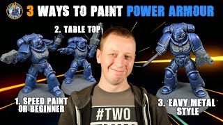 3 Ways to paint Warhammer 40,000 Space Marine Power Armour | Duncan Rhodes