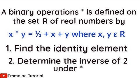 Binary Operation WAEC Question