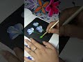 “Black Paper Flower Drawing 🌸 " #youtubeshorts #shortsfeed #viralvideo #flowerdrawing #short