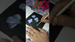 “Black Paper Flower Drawing 🌸 " #youtubeshorts #shortsfeed #viralvideo #flowerdrawing #short