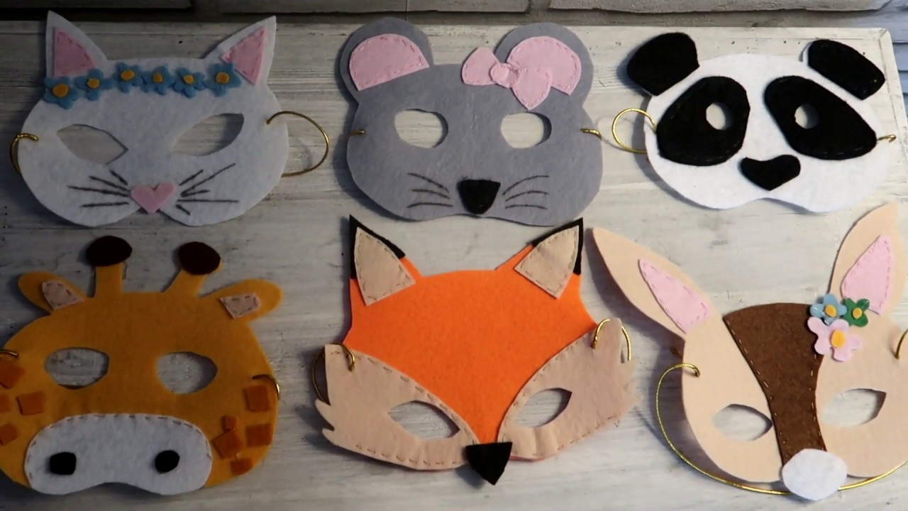 Máscaras de carnaval de animales para niños. 