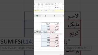 اتعلم الاكسيل دالة sumifs في 30 ثانية