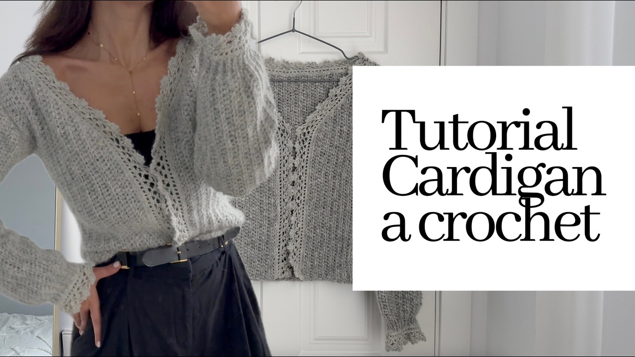 Cárdigan estilo SÉZANE a Crochet: fácil y rápido - Tutorial paso a paso 🧶