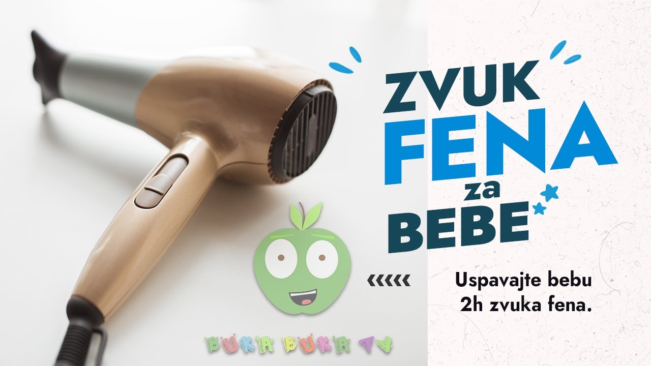 💤 Zvuk fena Za uspavljivanje bebe 💤 Hair Dryer Sound for Babies 🌛 White noise for Baby
