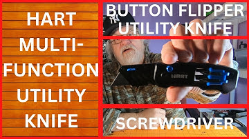 HART MULTI FUNCTION UTILITY KNIFE FIRST IMPRESSION, SCREWDRIVER/UTILITY KNIFE WITH FLIP OPEN BUTTON