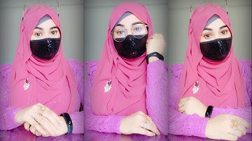 Hijab and innercap tutorial with mask & glass (Most requested)