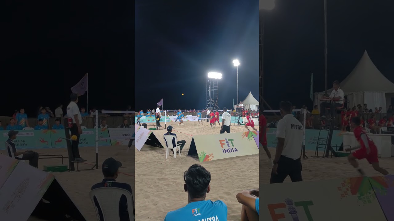 ANDHRA PRADESH vs MANIPUR TEAM TRIO SEPAKTAKRAW | KHELO INDIA BEACH GAMES 2025 MAY | DIU INDIA