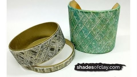 Polymer Clay Texture Tutorial Using  Brass Bracelet Forms