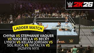 WWE 2K26 – Becky Lynch vs Chyna vs Nikki Bella vs Natalya vs Sol Ruca (Ladder Match)