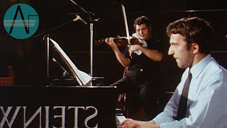 Ashkenazy &amp; Perlman recording César Franck&#39;s Sonata in A Major for Violin &amp; Piano at Decca Studios