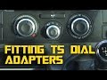 Fitting new VW T5 heater control dial adapters to dash - Self built DIY VW T5 camper conversion