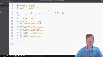11. Website Design - Create And Connect to a Database