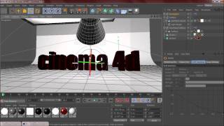 درس عمل نص ثلاثي الابعاد  باستخدام cinema 4d
