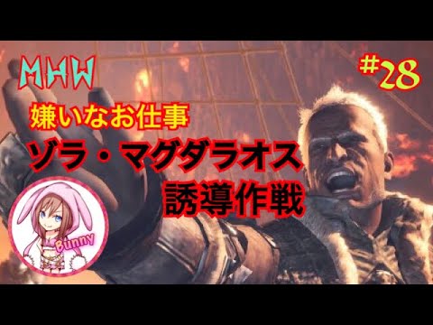 28 Mhw ソロ弓 ゾラ マグダラオス誘導作戦 女性実況 Monster Hunter World モンハンワールド Youtube