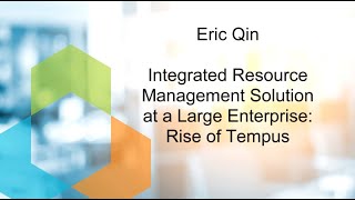 Tempus Resource: Integrated Resource Management Solution