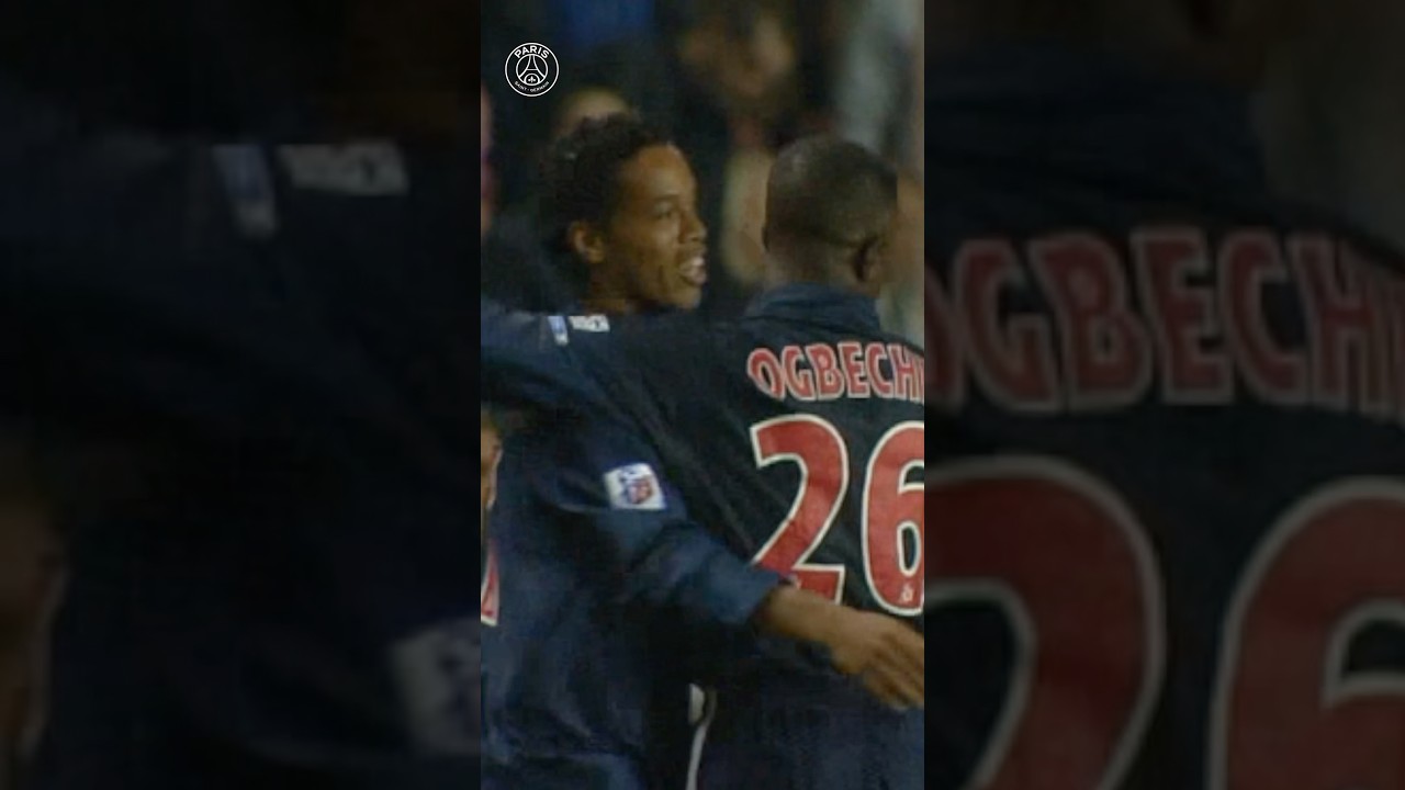 🔙⚽️ 23 years ago, Ronaldinho’s first goal in Paris! ❤️💙 #Shorts