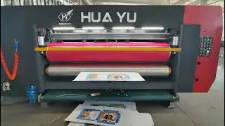 Pizza box making by HUAYU flexo printer die cutter slotter machine|China biggest machine manufacture