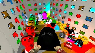 Saving Baby Munci From Full Hotel Of Angry Munci Family, Obunga Family and Selene Squad Nextbot Gmod