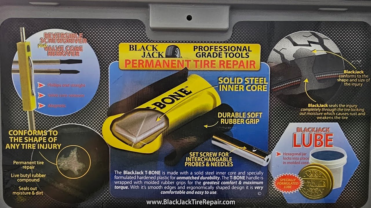 BLACK JACK TIRE REPAIR KIT YouTube