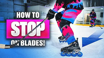 HOW TO STOP ON ROLLERBLADES... *EASY TUTORIAL*