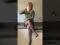 Who needs a cuppa?? #tights #stockings #blonde #newshoes #leather #leatherskirts