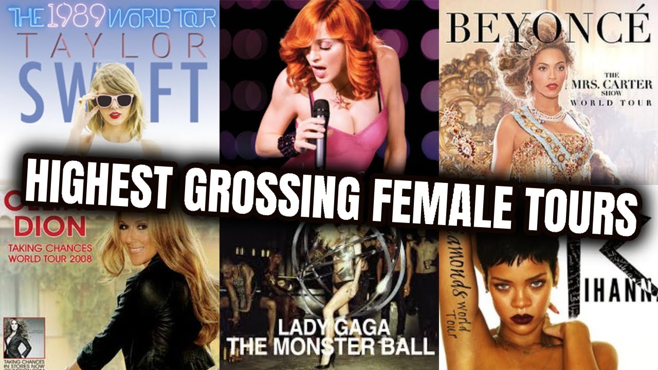 Top 20 Highest Grossing Female Tours Ever! YouTube