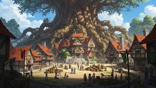 Epic Fantasy Village Ambience  Relaxing Medieval Music for Focus &amp; Study