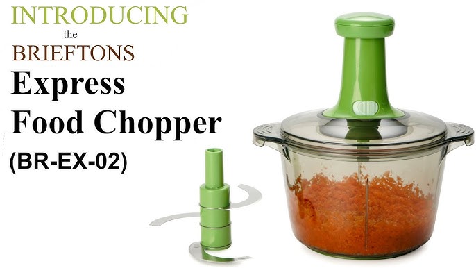 Brieftons Express Food Chopper: Large 8.5-Cup, Quick & Powerful Manual Hand  Held Chopper to Chop & Cut Fruits, Vegetables, Herbs, Onions for Salsa