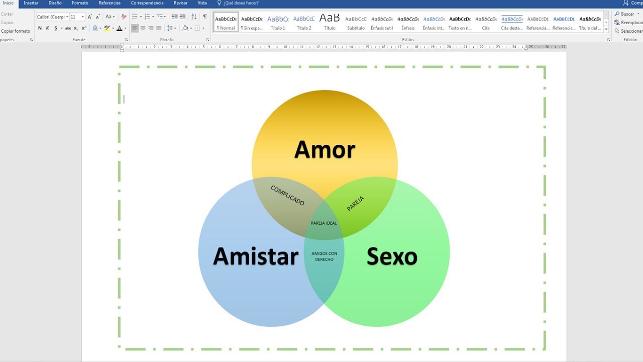 Tutorial como hacer un diagrama de venn en word - YouTube