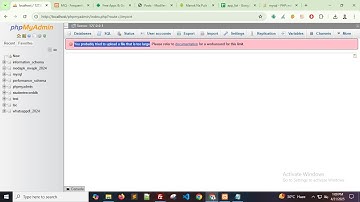 You probably tried to upload a file that is too large |Fix phpMyAdmin Import Error: File Too Large?