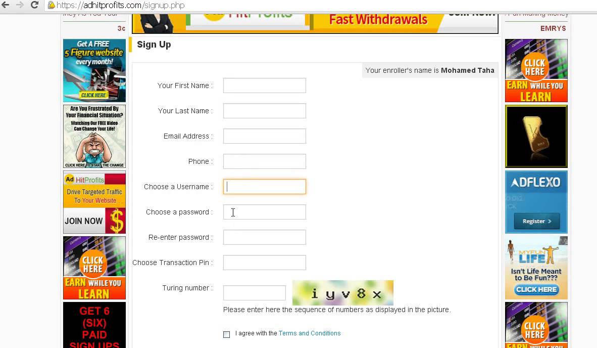 AdHitProfits - How To Sign Up ?