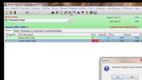 WinQS Student - Using the BOE and BOQ function