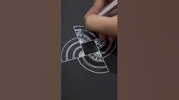 🎨Half circles, full of magic✍️ #mandala #art #shorts #blackandwhitemandala #viral #artist #drawing