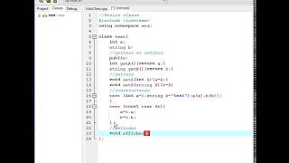 Apprendre c++ - classes Constructeurs getters et setters methodes