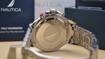 NAUTICA A24514G 100MT Dive Watch. Watch worn on the  wrist. Watch for men.
