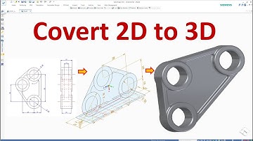 Solid Edge Tutorials #43 | Convert 2D to 3D - Create 3D model by 2D Draft geometry and dimensions