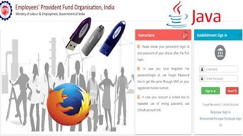 Java and Mozilla Firefox error on EPFO unified portal approvals
