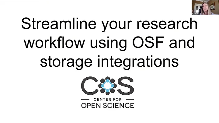 Streamline your research workflow using OSF and storage integrations
