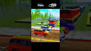 Toyota Fortuner vs Land Rover Defender vs Train Crash Test 🚂💥 | Indian Bikes Driving 3D