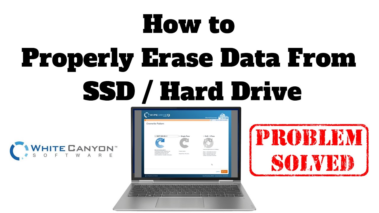 How to Properly Erase Data From SSD / Hard Drive - YouTube