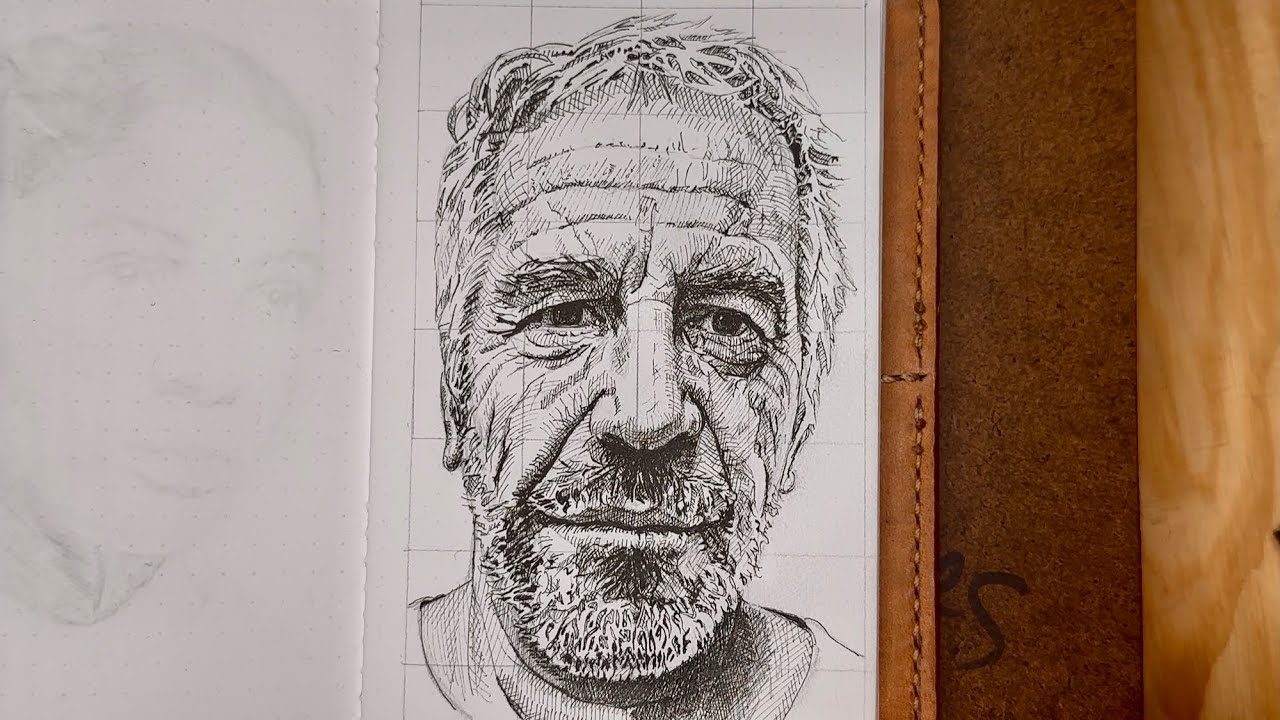 Jeffery Epstein - Ink  Drawing