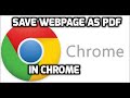 save webpage as pdf in chrome for android,iOS and Windows