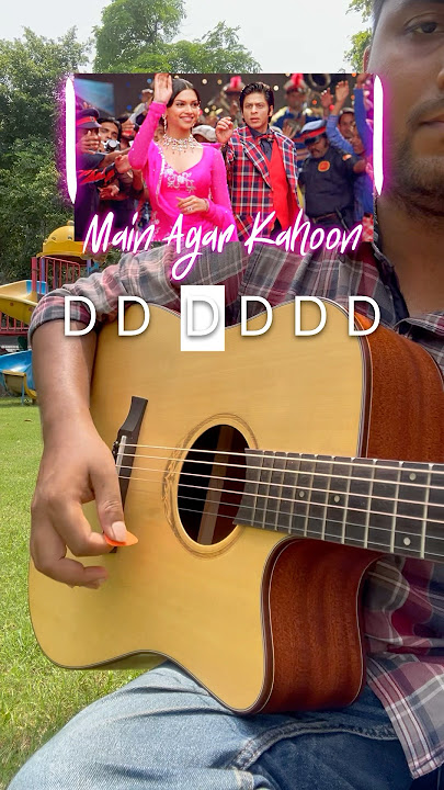 Only down strokes strums | Mai agar kahoon | Guitar lessons | om shanti om