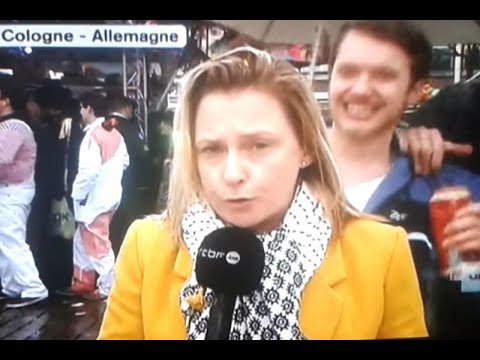 Reportera es manoseada en vivo en el carnaval de Colonia