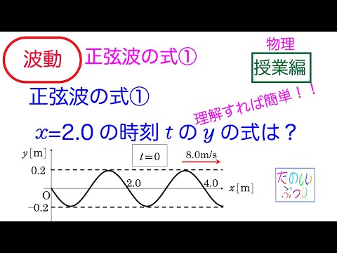 【正弦波の式①】高校物理　波動　正弦波の式①