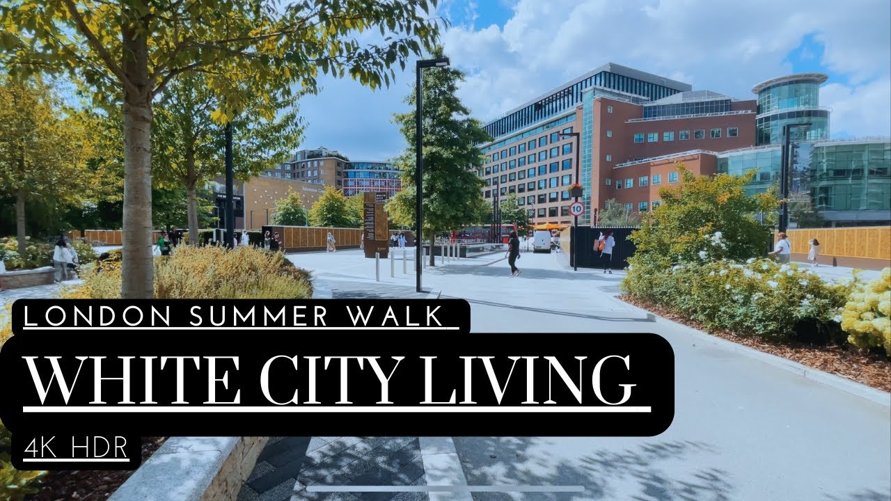 Strolling through White City Living vibrant new development, London 4K HDR