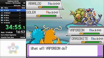 Pokémon HG/SS Battle Factory Open Level Doubles "Silver Print" speedrun in 53:22