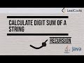 Calculate Digit Sum of a String #leetcode #java #googleinterview #recursion #javainterviewquestions